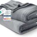 Bedsure GentleSoft Fleece King Size Blankets for Bed Grey - Soft Lightweight Plush Cozy Fuzzy Luxury Warm Winter Blanket Microfiber, Room Home Decor Gifts for Women and Men, 108x90 inches