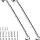 32 Inch Shower Grab Bar 1.25" Dia, 2 Pack Nickel Anti Slip Bathroom Grab Bar, 304 Stainless Steel Knurled Handicap Grab Bars, Safety Support Handrail,Bath Shower Handle for Elderly Injury Senior