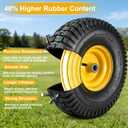 GYL 15x6.00-6 Lawn Mower Tire and Wheel, Front Tire Replacement, Fit for John Deere, Craftsman, Cub Cadet & More Riding Mowers, 4 Ply Pneumatic, 3" Offset Hub, 3/4" Bearings