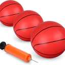 Mini Basketball for Indoor Mini Basketball Hoop, 7" Soft Rubber Replacement Basketballs Toy for Kids Adults, Pool Beach Ball for Outdoor Inflatable Pool Beach Game (pink)