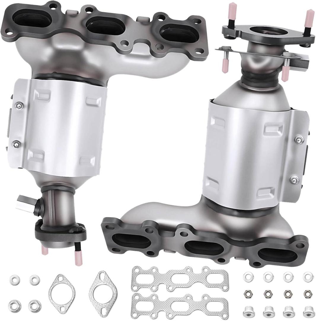 Front Catalytic Converter Compatible with 2013-2019 Ford Explorer FLEX Taurus Police Interceptor 3.5L/3.7L, 2013-2016 Lincoln MKS MKZ, 2013-2018 MKT, 2016-2018 MKX 3.7L, 2PCS (EPA Compliant)