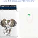 Magnetic Wallet Cell Phone Card Holder for Phone Case with Mag-Safe PU Leather Wallet for iPhone 15 14 13 12 Pro/Pro Max/Plus/Mini (Retro Elephant)