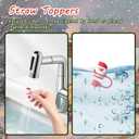 3 x 6PCS Christmas Silicone Straw Toppers for Stanley Cup, 10mm Dust-Proof Reusable Straw Covers Cap for 30/40 Oz Tumbler with Handle, Festive Christmas Gift for Coffee/Tea Lovers