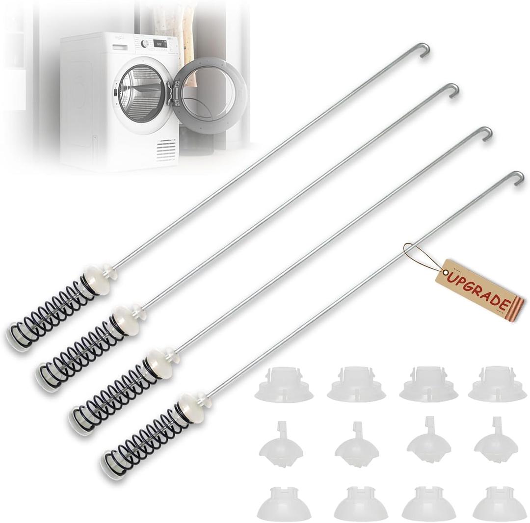 New WTW5105HW2 WTW5100HC0 WTW5105HW0 MVW6230HW2 WTW5057LW0 WTW5100HC2 Washer Suspension Rods(4PCS), Fit for Whirlpool Kenmore Maytag Washer MVW6230HW0 WTW5100HW0 MVW6200KW2