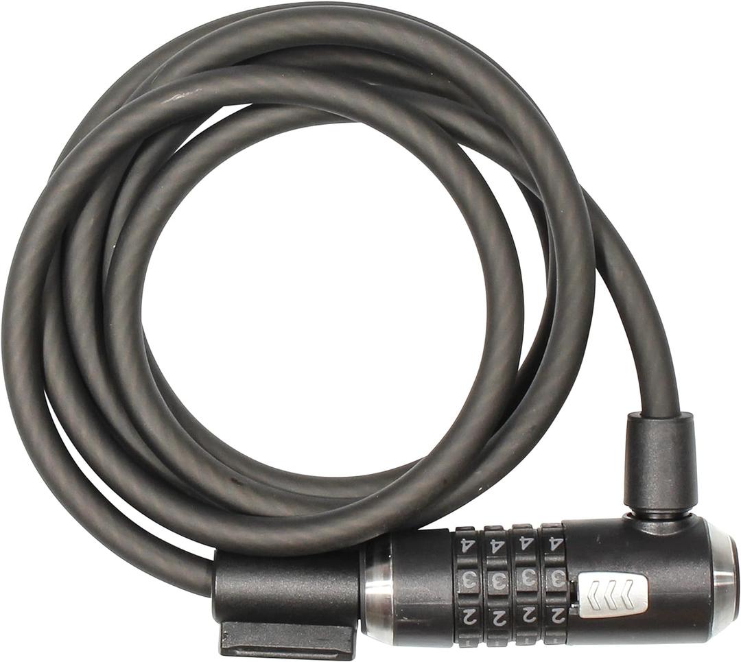 Kryptonite KryptoFlex Bike Lock Cable, 2FT/6FT/10FT Long 12mm Thick Heavy Duty Braided Steel Cable Anti-Theft Security Lock for Outdoor Equipment, Combination/Key Bike Lock