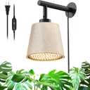 Bstrip Hanging Grow Lights for Indoor Plants, 25W Full Spectrum, 4H/9H/14H Timer, 3000K Wall-Mounted Decorative Plant Light with 9.8FT Power Cord, Ideal for Tall Plants, Flowers and Potted Trees