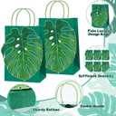 Oitnlaughter 24PCS Hawaiian Gift Bags Bulk Party Favors Aloha Goodie Bags with Palm Leaves Luau Tropical Theme Treat Paper Candy Favor boxes for Summer Birthdays Party Supplies Decorations