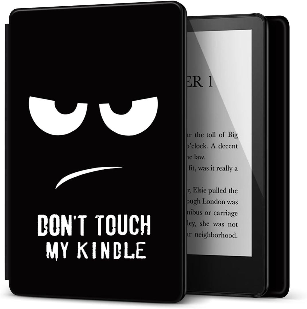 TNP Case for 6.8" Kindle Paperwhite 11th Generation 2021 / Kindle Paperwhite Signature Edition, PU Leather Cover, Protective Sleeve Folio Case for Kindle E-Reader with Auto Sleep/Wake, Don't Touch