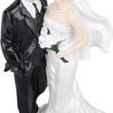 Irishom Cake Topper Bride and Groom Statue Romantic Memorable Long Lasting Exquisite Easy To Maintain Wedding Cake Topper