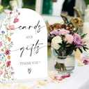 Cards and Gifts Table Sign, Boho Style Acrylic Table Signs and Base for Wedding Reception and Bridal Shower, Engagement Party Decorations, Bridal Shower Decor, Party Supplies and Decorations-11