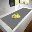 Silicone Mat Roll - Silicone Mats for Kitchen Counter, Heat Resistant Countertop Protector, Non-Slip Table Mat Desk Saver Pad, Multi-functional Cuttable Silicone Mat, Craft Mat - 17IN X 5FT (17IN  5FT(Thick 0.85MM), Gray)