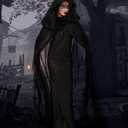 SKEFOLI Halloween Costume Women's Ghost Costume Black Ghost Bride Sexy Scary Queen Costume Halloween Cape Women Vampire