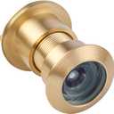 Earl Diamond - Security Peep Holes for Front Door, Solid Brass 220 Degree Door Viewer Peephole with Cover, Satin Gold