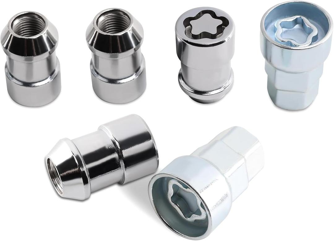 M12 x 1.5 Wheel Lock Lug Nut kit Anti Theft Compatible with Accord Civic Odyssey CR-V Prelude Avenger Neon Daytona Caravan Escape Focus Celica ES300 ES330 ES350 Fusion MKZ Camaro & More Replace 24210