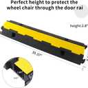 Rubber Cable Ramp Cord Cover Cable Protector Ramps Wire Hose Protective 22000Lbs Load Capacity Traffic 1 Channel Speed Bump for Asphalt Concrete Gravel Driveway, 3 Pack