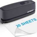 AFMAT Electric 3 Hole Punch, 20-Sheet 3 Hole Puncher for Binder, Effortless Punching, 9/32" Hole Diameter, Paper Hole Puncher 3 Hole Heavy Duty, for Office/School/Studio, AC or Battery Operated, HP08 (Grey)