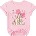 Magical Shirts for Girls Cute Graphic Tshirts Kids Family Vacation Tees Holiday Casual Short Sleeve Tops 7-8 years