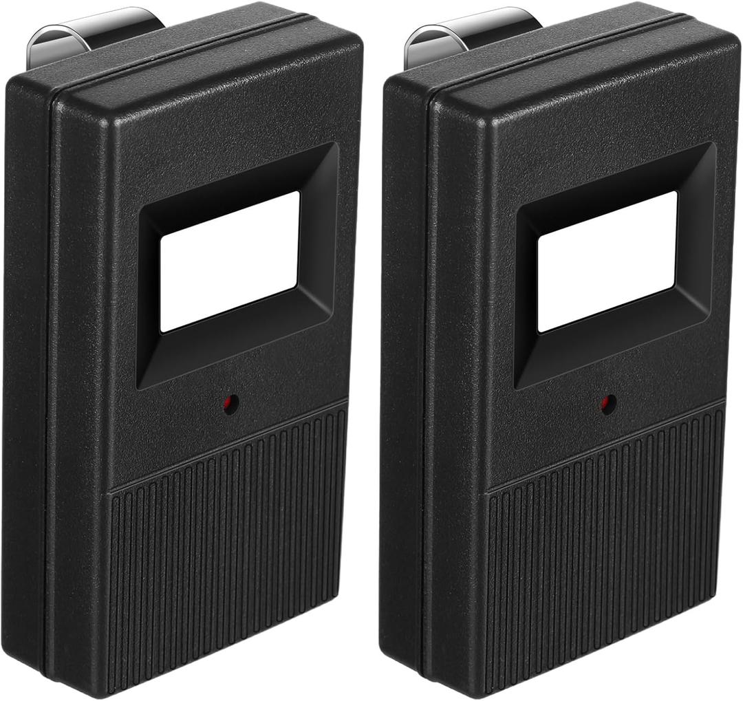 Kingdder 2 Pcs Garage Door Remote Compatible with Linear Delta 3 DT DTA DTD DTC DNT00002A 8 Dip Switch 310 MHZ Gate Opener Remote with Keychain (Black)