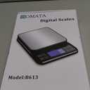 BOMATA Large Kitchen Scale with 0.1g/0.001oz High Precision, 5kg/11lb Bakery Scale with% Percentage Function, USB Rechargeable, Full-View Angle LCD with Backlight, Stainless Steel Pan (Black)