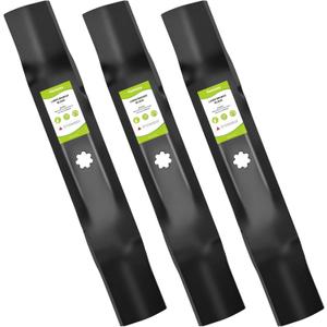 48 inch Mower Blades for John Deere E140 D140 D160 E160 E170 E150 L120 LA145 LA140, Mulching Lawn Mower Blades with 7 Star Center Hole Replace Part AM137757 AM141035 GX21784 GY20852