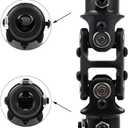 SCITOO U-Joint Steering 3/4" DD x 3/4"-36 Spline Double Steering Shaft U Joint Coupler Black Universal Coupling