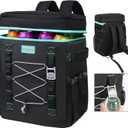 INSMEER Cooler Backpack, 32Cans/24L Large Backpack Cooler, Collapsible Soft Cooler Bag with Leakproof and Water-Resistant- Ideal for Beach, Travel, Picnic, Hiking, and Grocery Shopping