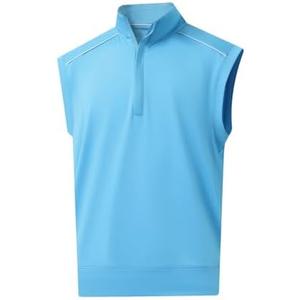 Rouen Mens Vests Outerwear Lightweight Moisture Wicking Midlayer Sleeveless Sports Golf Quarter Zip Pullover Mens Vest, L