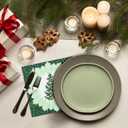 Christmas Paper Napkins Set 80 Pieces Green Christmas Tree 13in Paper Disposable Party Napkins, Vintage Dinner Napkins for Christmas Party, New Year Party 2025 Party Table Decorations