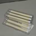 GenSwin Flameless Ivory Taper Candles Flickering with 10-Key Remote, Battery Operated Led Warm 3D Wick Light Window Candles Real Wax Pack of 6, Christmas Home Wedding Decor(0.78 X 9.64 Inch)