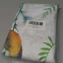 Litabel Green Cute Floral Shower Curtain, Watercolor Birds, Butterflies, Snails & Flower Design Shower Curtains for Chic Bathroom, Nature-Inspired Garden Fabric Shower Curtain, 72 x 72