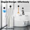 4 Pack Suction Cup Hooks for Shower - Stainless Steel Towel Hooks for Bathroom, Removable Shower Hooks for Bathroom Mirror Window Glass Wall Robe Looafh, Waterproof, Black