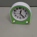 Peakeep Analog Alarm Clock Non-Ticking Silent, Optional 7 Wake-up Sounds with Volume Control, Nightlight and Snooze, AA Battery Operated (Green)