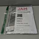 JAM PAPER Two Pocket Textured Linen Presentation Folders - Letter Size Business Folder - Gray - 6/Pack