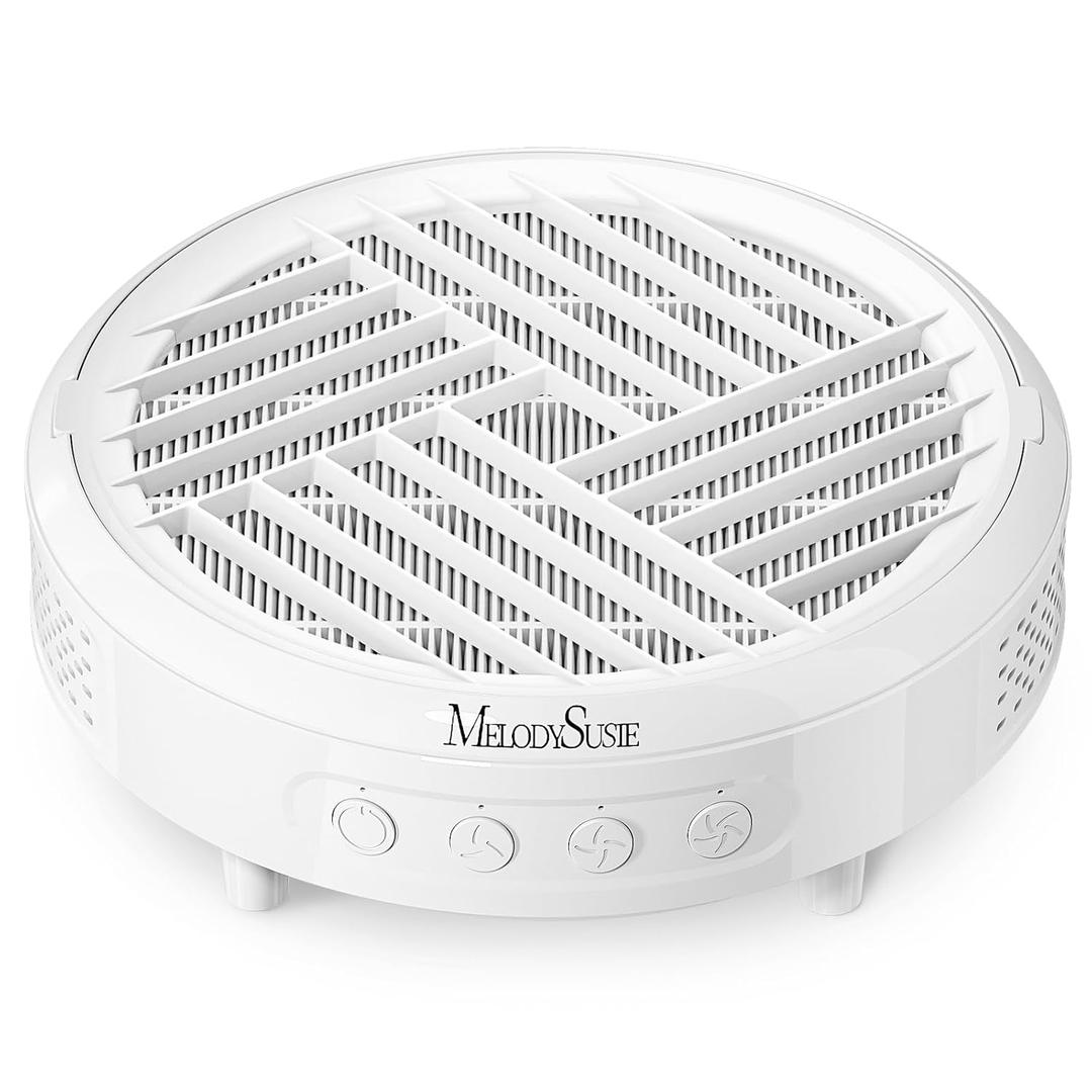 MelodySusie Nail Dust Collector, Compact Vacuum Fan Dust Collector for Beginners with Reusable Filter, HPro Powerful Dust Suction Machine Manicure Pedicure Tool for Acrylic Nail Polishing, Salon & Home