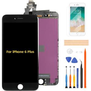 A-MIND for iPhone 6 Plus Original Screen Replacement,kit A1522 A1524 A15935.5 inch LCD Display Touch Screen Glass Digitizer Full Assembly Repair Kits,with Tools (Black)