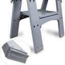 Amazon Basics Rectangular Folding Sawhorse, Collapsible, Folds Flat, 900 Pound Capacity, Set of 2, Orange and Grey