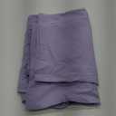 Women Flowy Pants Drawstring Waist Wide Leg Palazzo Beach Pants Loose Fit with Pockets (Large Short, Purple)