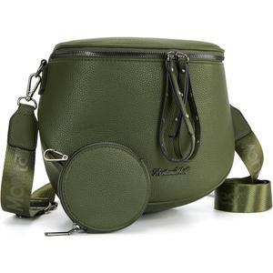 Montana West Crossbody Bag for Women, Large Bum Bag Purse Soft Vegan Leather Travel Fanny Pack with Coin Purse