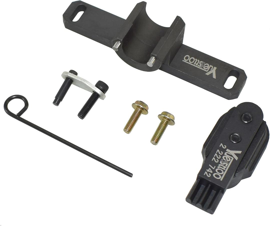 2801 Flywheel Holder Flex Plate Lock Tool & 7676 Oil Seal Repair Kit with Balance Shaft & Oil Pump Alignment Tool Set, Compatible with BMW N20 N26 Engines (6pc)