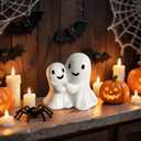 Cute Ghost Statue, Halloween Ghost Decoration, Ghost Statue, Finger Ghost Sculpture, Home Decor, Humorous Desktop Art Piece (Embrace Ghost)