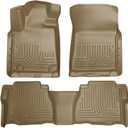 Husky Liners Weatherbeater Floor Mats | Fits 2007-2011 Toyota Tundra, CREWMAX & Double CAB ONLY (Footwell Coverage) | Front & 2nd Row, 3-pc Tan - 98583