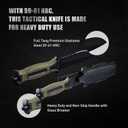 10" Fixed Blade Tactical Knives with Sheath and Clip, Stainless Steel Survival Hunting Bushcraft Full Tang Non-Slip Handle Knife for Camping, Hunting, Adventure, Outdoors, EDCMilitary Green