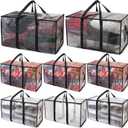 ClearSpace Heavy Duty Storage Bags Clear Storage Bins with Lids, Large Packing Boxes with Backpack Straps & Zippers College Dorm Moving Supplies, 8 Pack