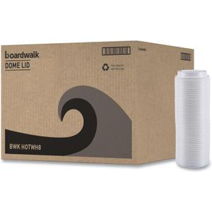 Boardwalk Hot Cup Lids, 1000 Count, Fits 8 oz Hot Cups, White, Plastic