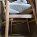 POLY & BARK Weave Dining Chair  Mid-Century Modern Wishbone Dining Chair with Arms, Solid Wood Frame, Indoor Use  Oak  Single - Ideal for Dining Room, Kitchen, or Stylish Accent Setting