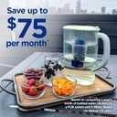 PUR 7-Cup Water Pitcher, 1 Genuine Filter, Cleaner, Great-tasting Water, Dishwasher Safe, Powerful, Faster Filtration, LockFit Cap Design - Lime