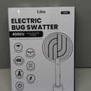 LiBa Electric Fly Swatter Racket, 2 in 1 Electric Bug Zapper USB Rechargeable, 4000V Indoor Outdoor Mosquitoes Zapper with 5 Layer Safety Mesh, Cordless Insect Killer Trap Home Office Camping Patio