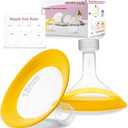 Nenesupply 15mm Oval Flanges Compatible with Medela Breast Pump Parts Replace 17mm Flange Accessories, Work with Pump in Style Parts Symphony Parts Swing Maxi Harmony and Personalfit Flex Connector