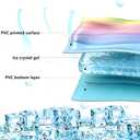 Dog Cooling MatPet Rainbow Gradient Ice MatPet Ice MatPet Cooling PadCooling Gel Pad for Dogs & CatsPet Non-Toxic PVC Summer Sleeping BedHand WashableCat and Dog Accessories (35.5" x 23.6")