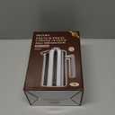 Secura French Press Coffee Maker, 304 Grade Stainless Steel Insulated Coffee Press with 2 Extra Screens, 34oz (1 Litre), Silver